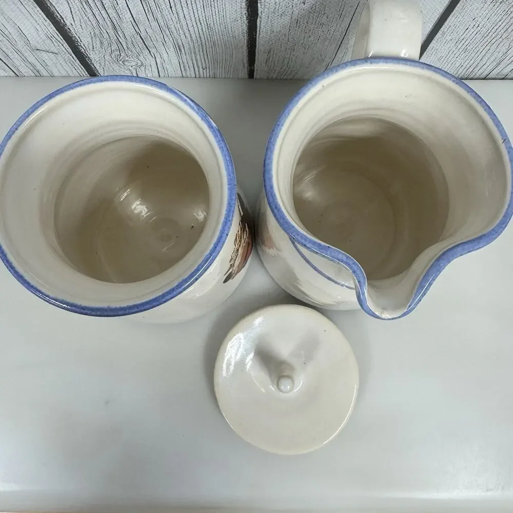 Elsie & Elmer Cream & Sugar Set Ceramic - Unmarked